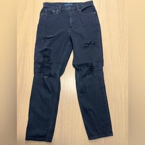 Aeropostale Mom Jean distressed black size 2